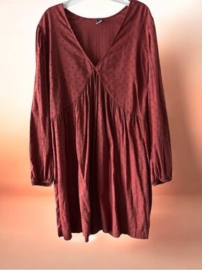 Old Navy Rust Red Midi Dress